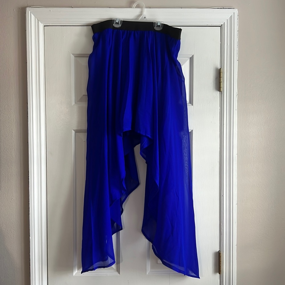 NWT Charlotte Russe Women’s XL Royal Blue Skirt w/ Elastic Waistband